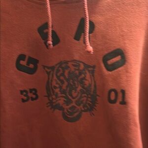 G-Star RAW Tiger Graphic Hoodie Red Streetwear